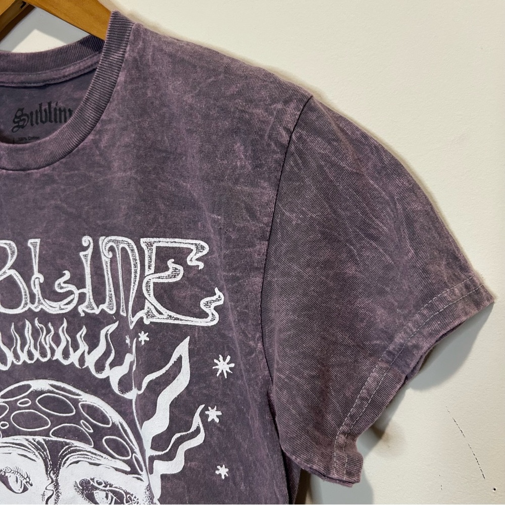 Sublime Band Tee With Sun Graphic Purple Tie-Dye Small Cotton distressed - Picture 3 of 5